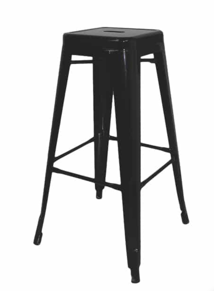Black Tolix Metal Bar/Cocktail Chair 
