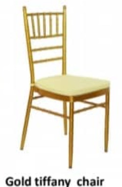 Gold Tiffany chairs 