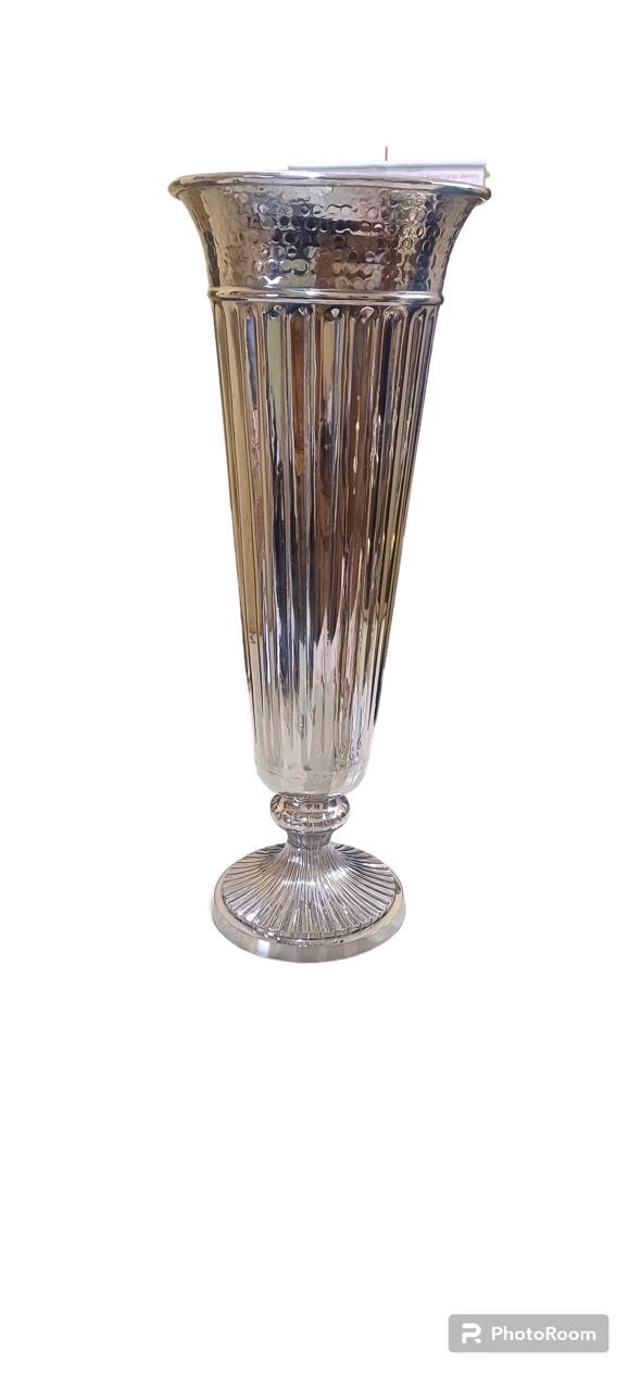 76cm Silver Trumpet Vase 