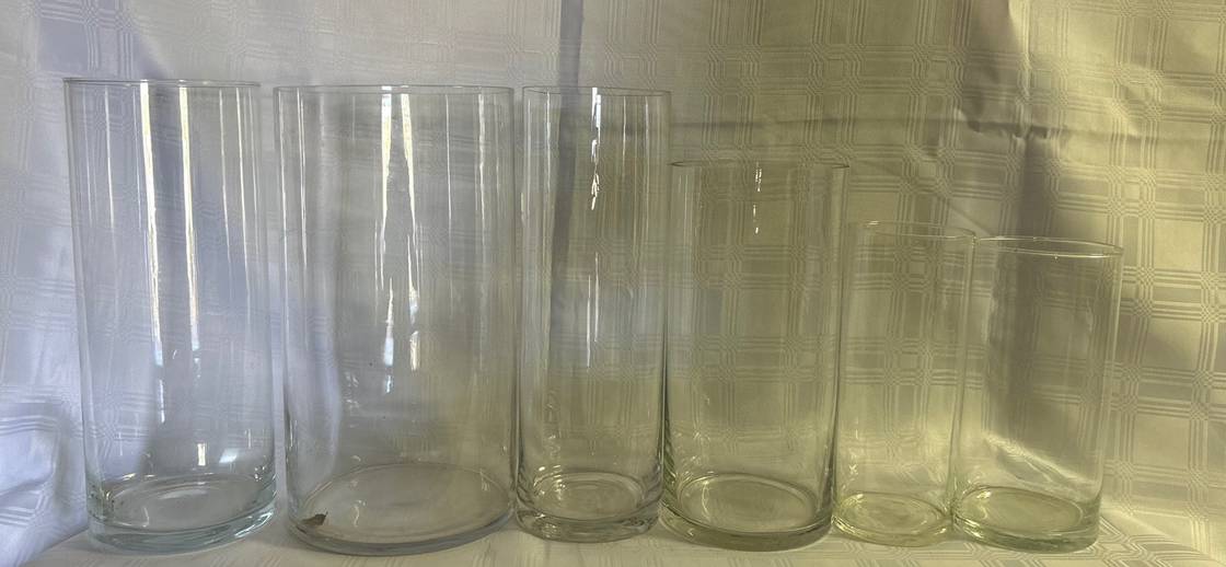 Variety of Glass Cylinder Vase 