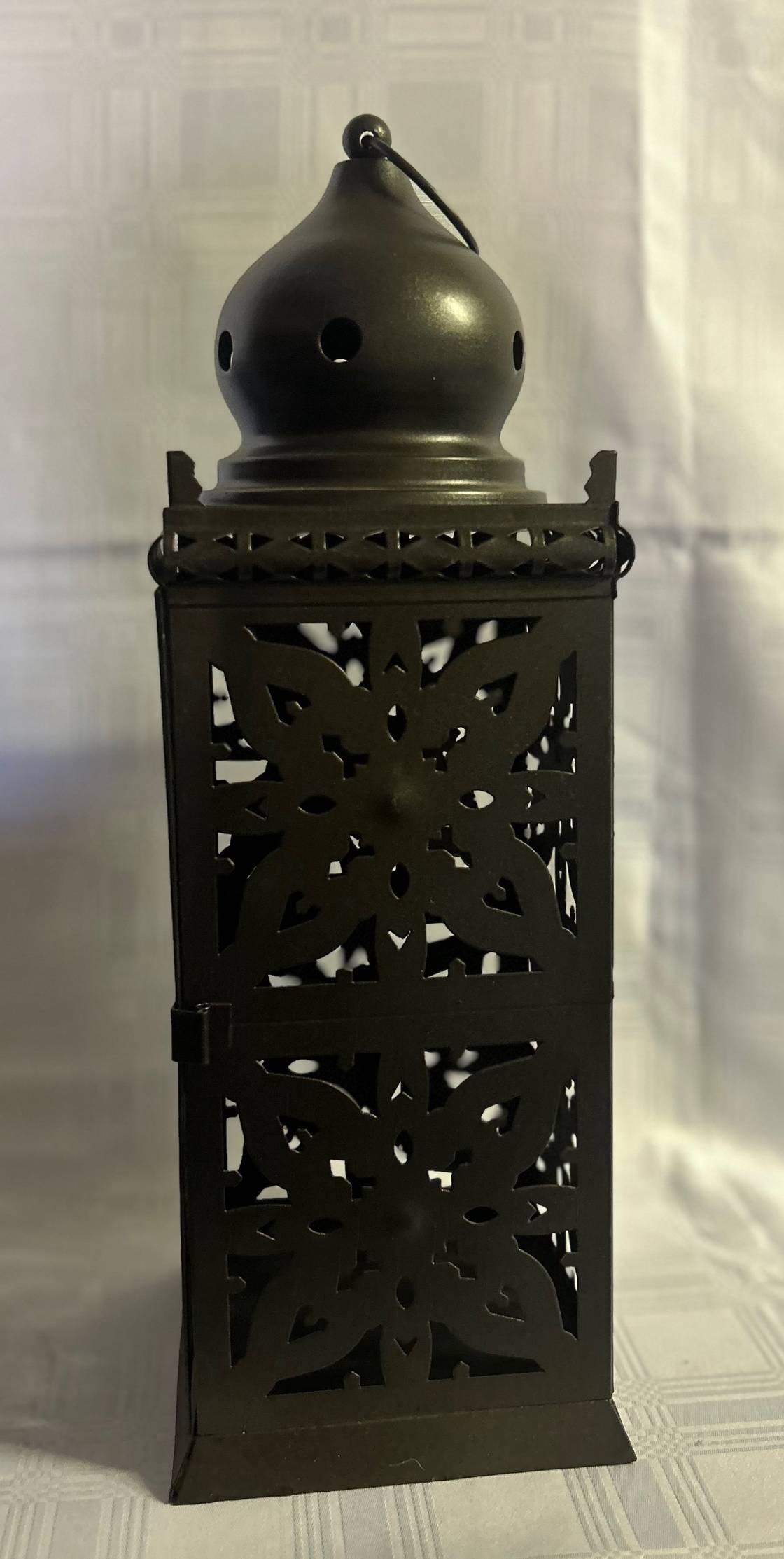 Moroccan Black Metal Lantern 