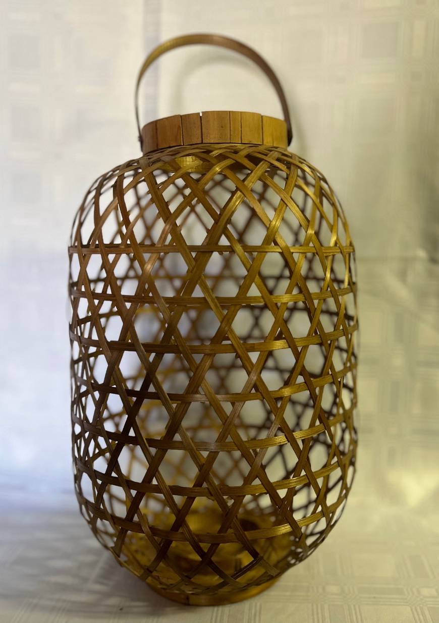 Woven Reed Lantern - L