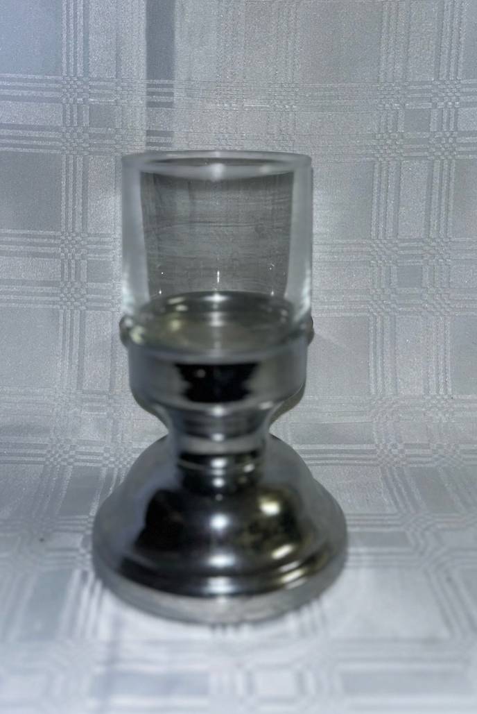 Silver Foot & Glass vase stand 