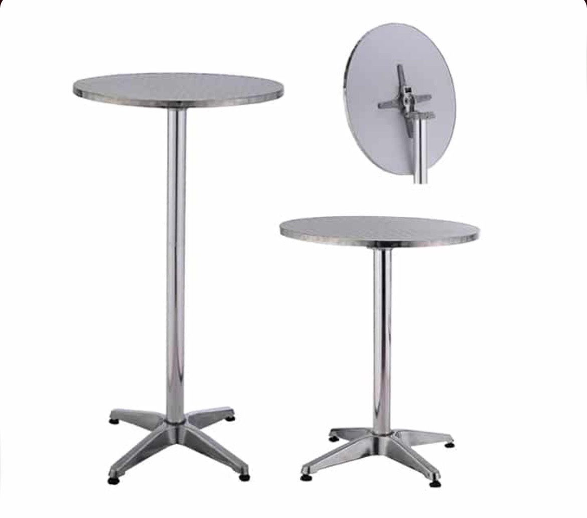 Aluminium Fold Up Cocktail Tables 