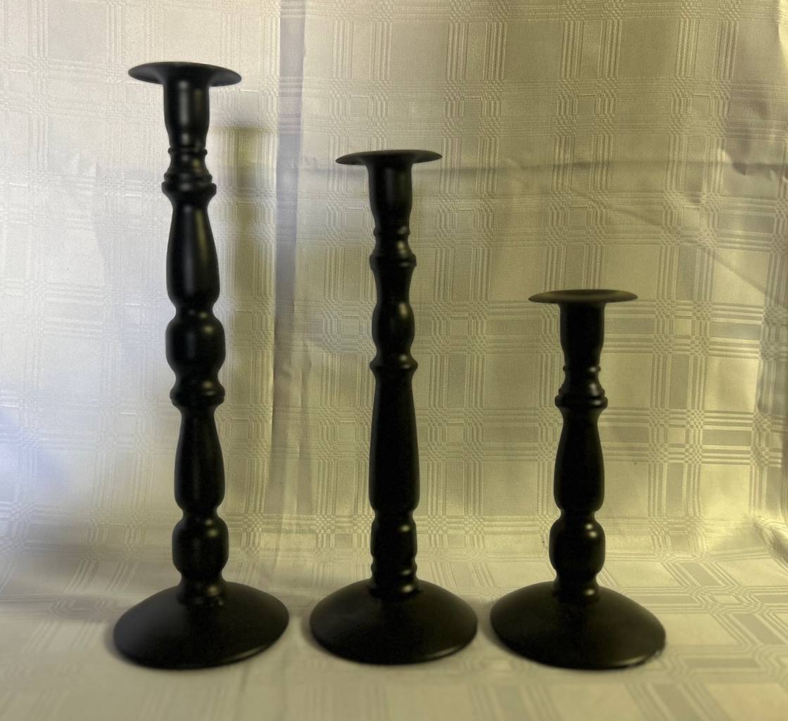 Black Metal one Candle stands - variety 