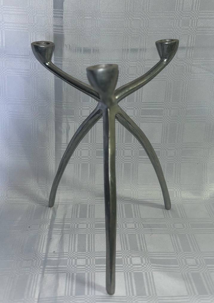 Silver Tripod Candlestick 