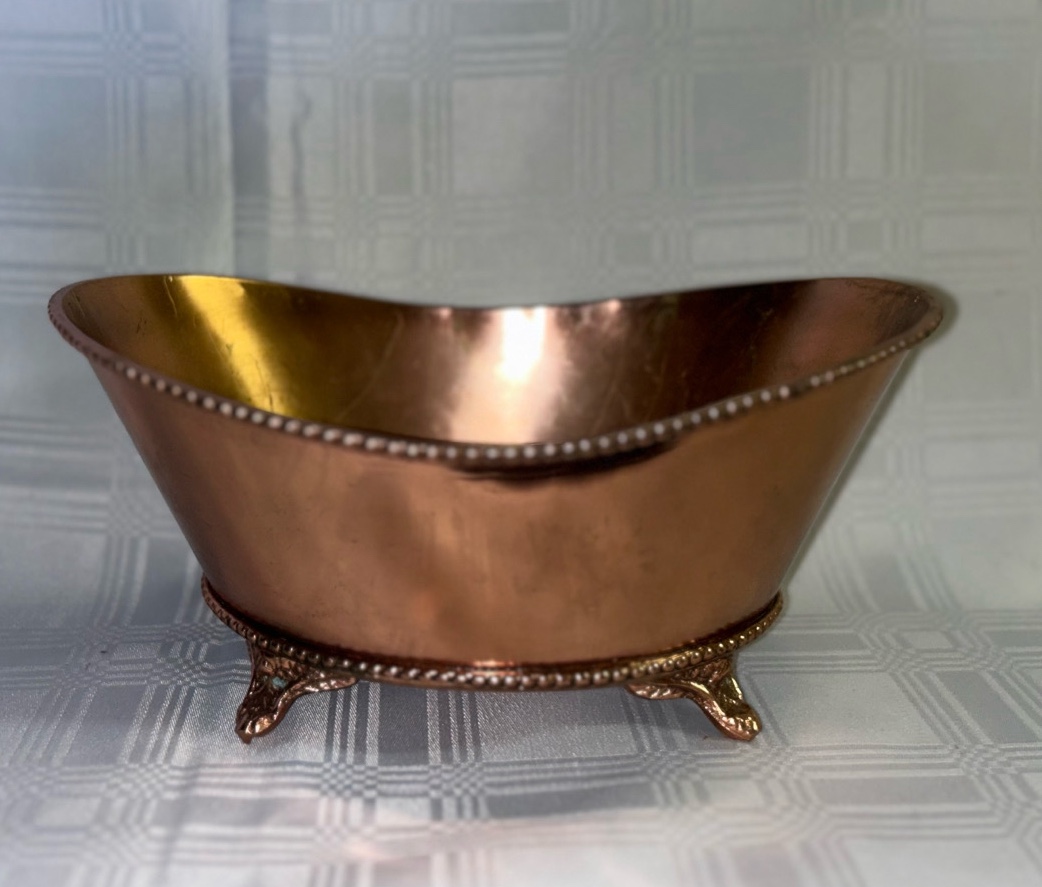 Rose Gold Footed Boat Bowl 