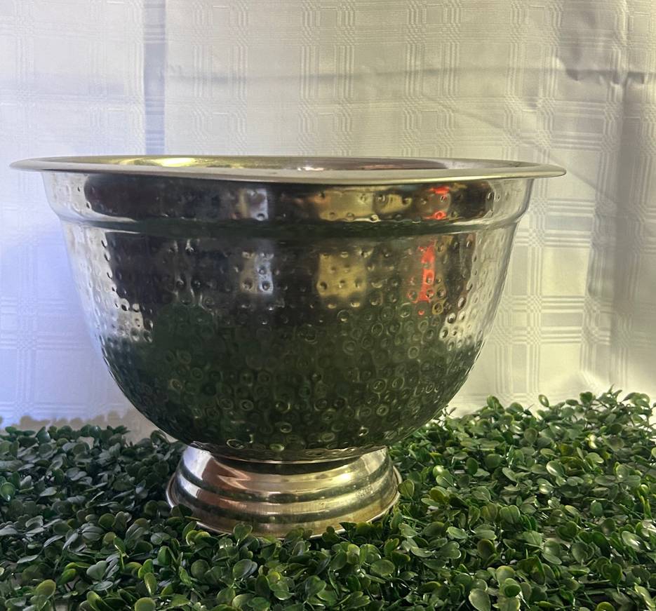 Dotted Silver Champer Bowl 