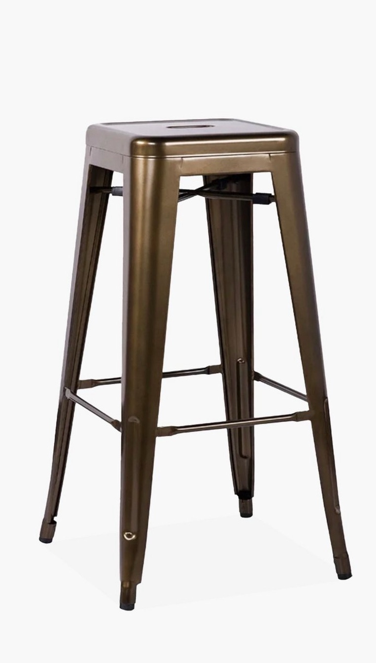 Gunmetal Tolix Bar/Cocktail Chair 