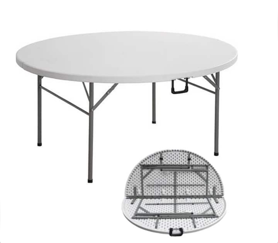 Round Fold up Plastic Tables (8-10 seater)