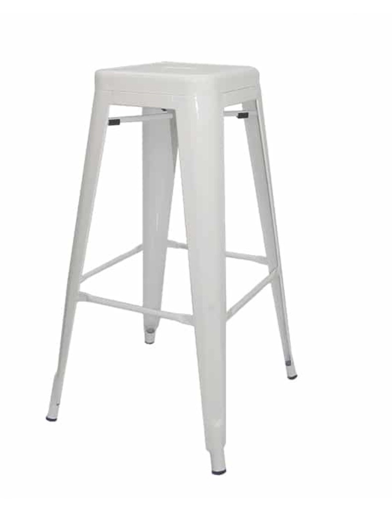 White Tolix Metal Bar/Cocktail Chair 