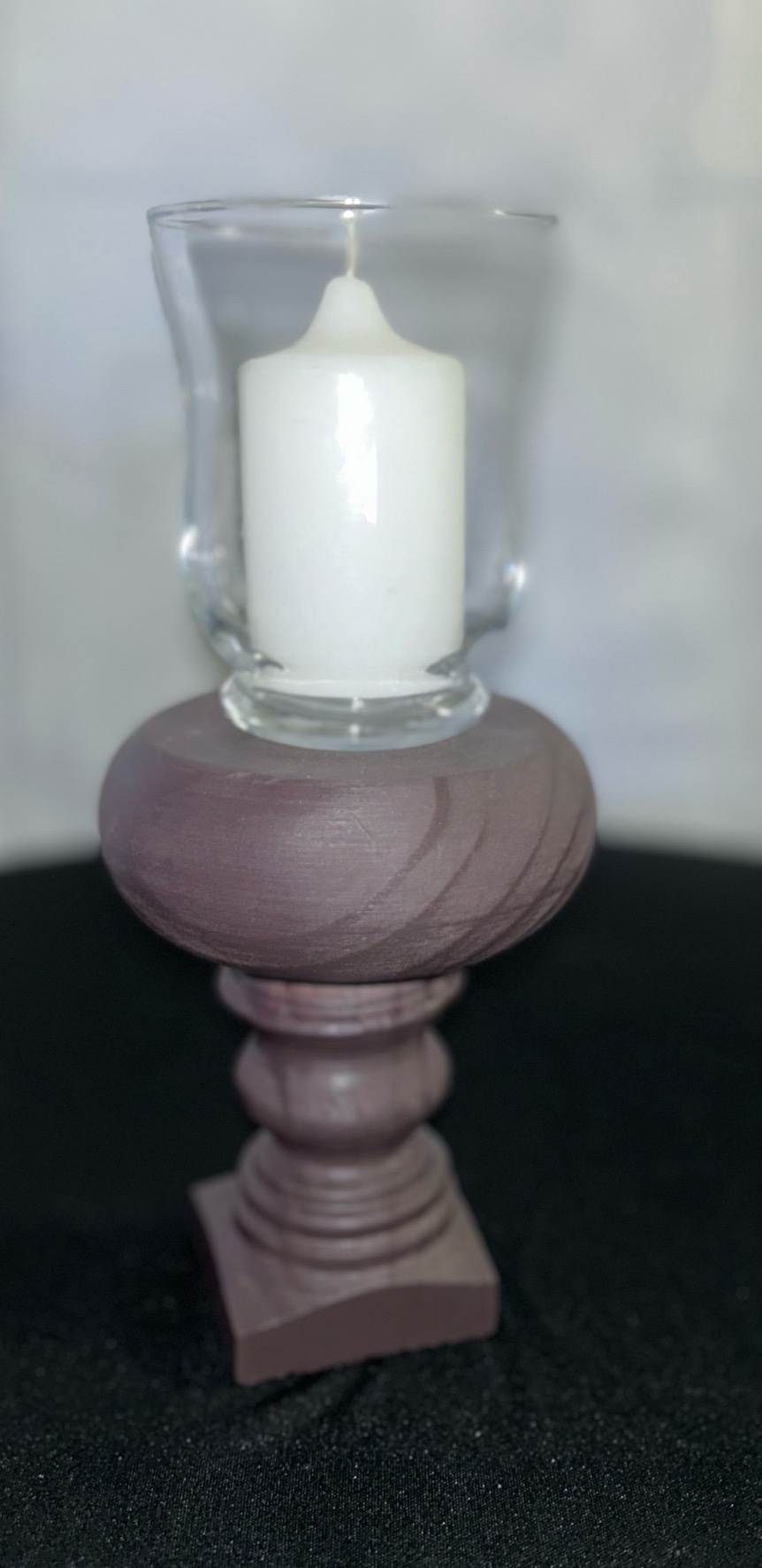 Wooden Candlestick - small (stained) 