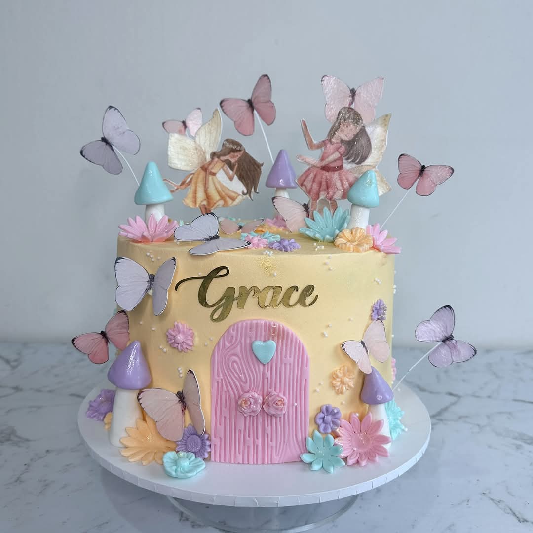 Fairy/Enchanted Garden Themed Cake 