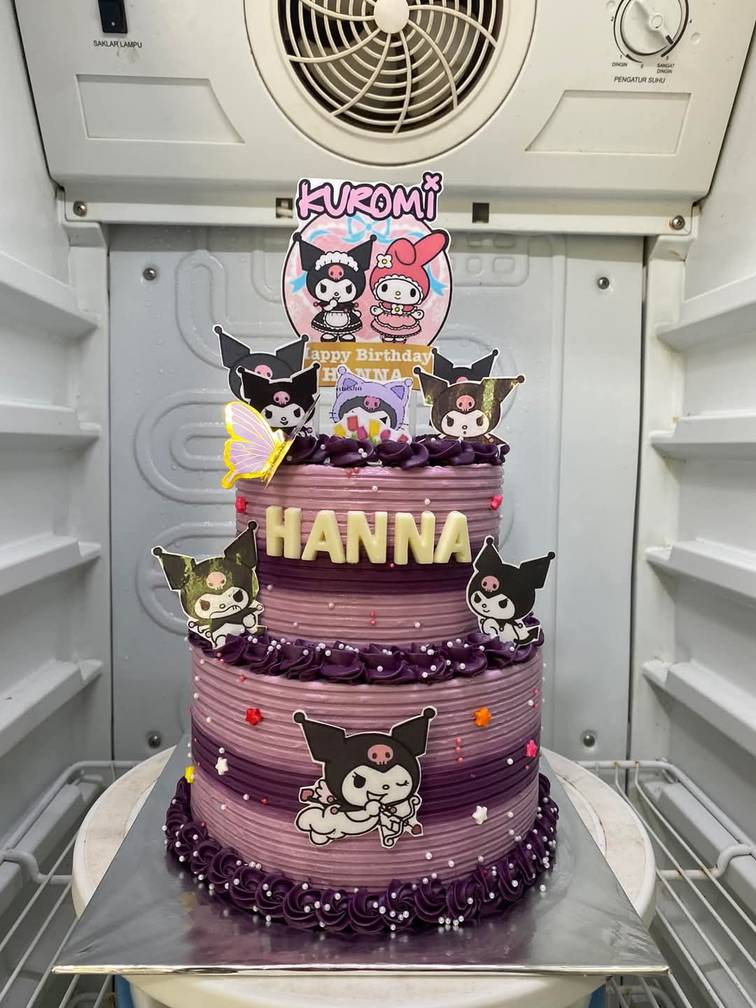 2 Tier - Kuromi Themed Cake 