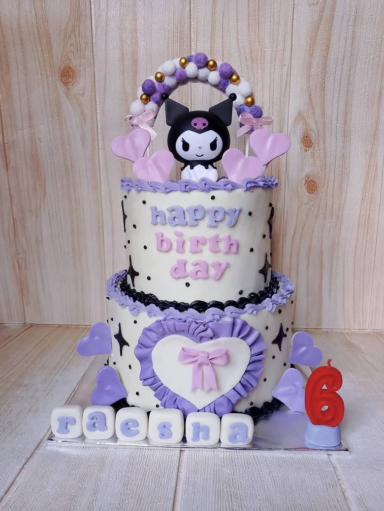 2 Tier - Kuromi Themed Cake 