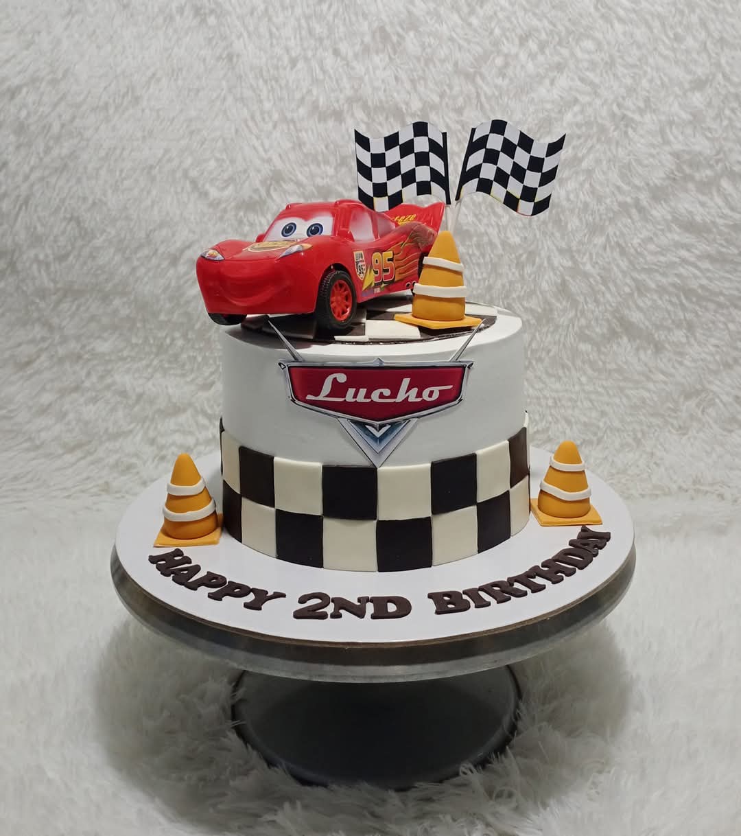 Mcqueen Themed Cake