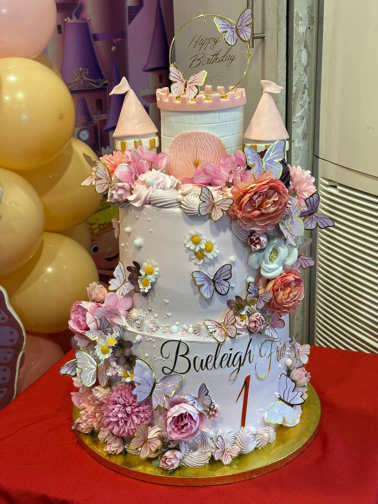 2 Tier - Fairy/Enchanted Garden Themed Cake