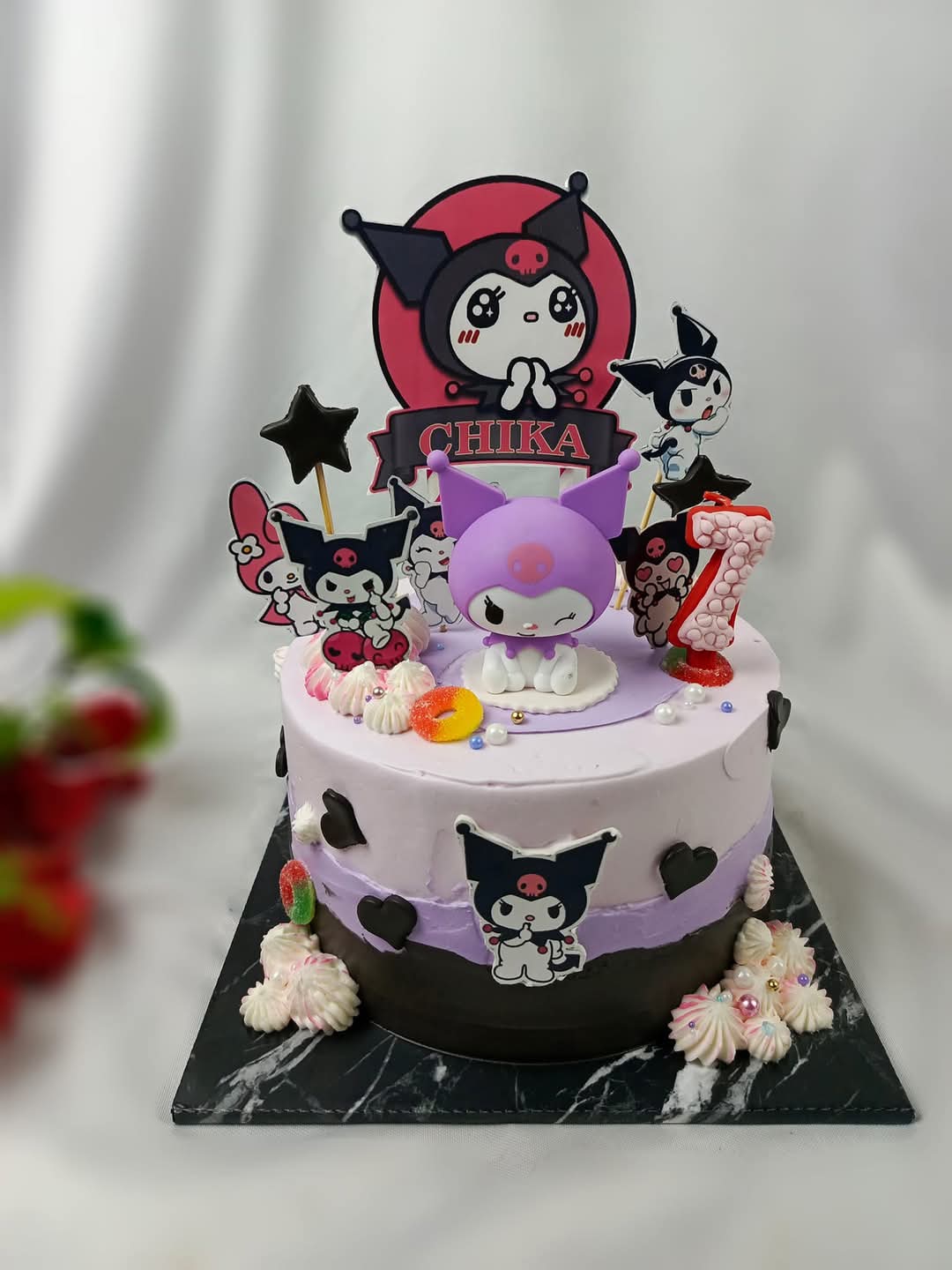 Kuromi Themed Cake 6