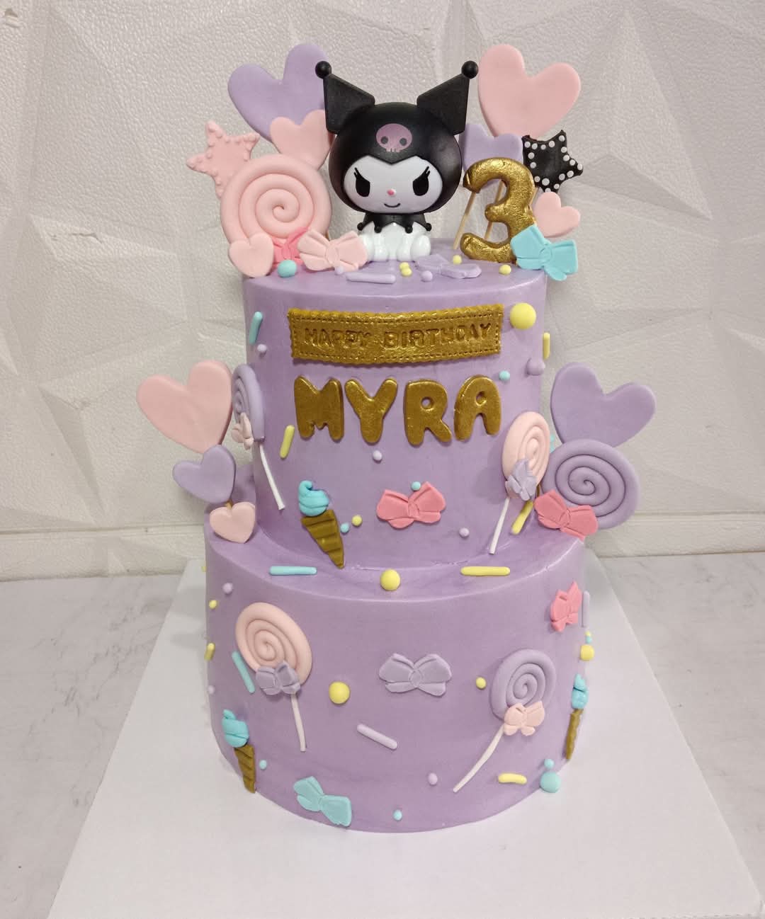 2 Tier - Kuromi Themed Cake