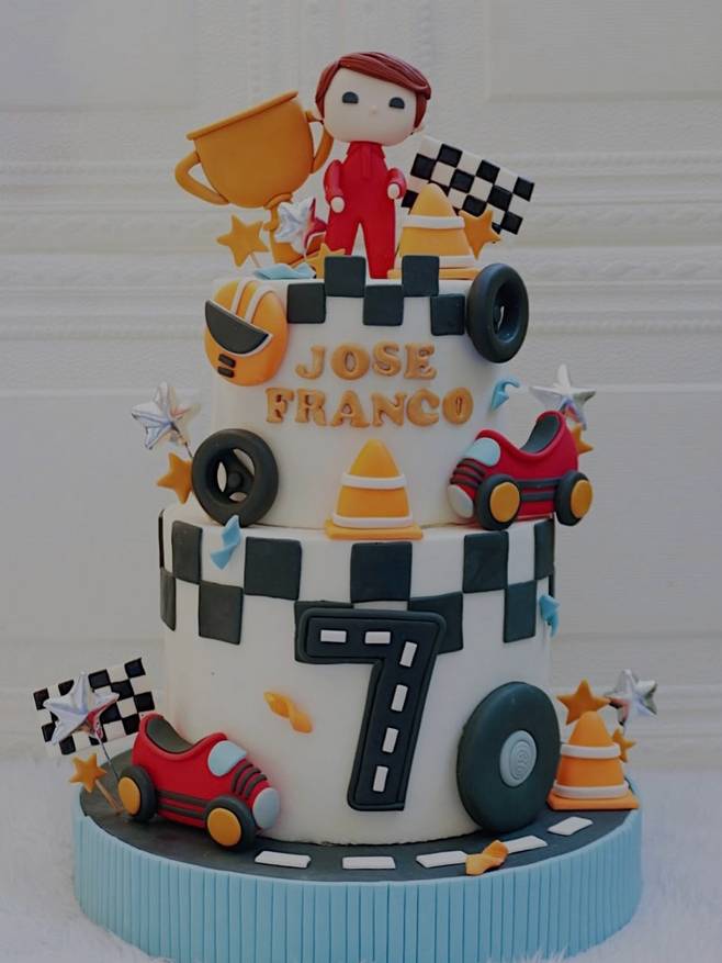 2 Tier - Car Themed Cake