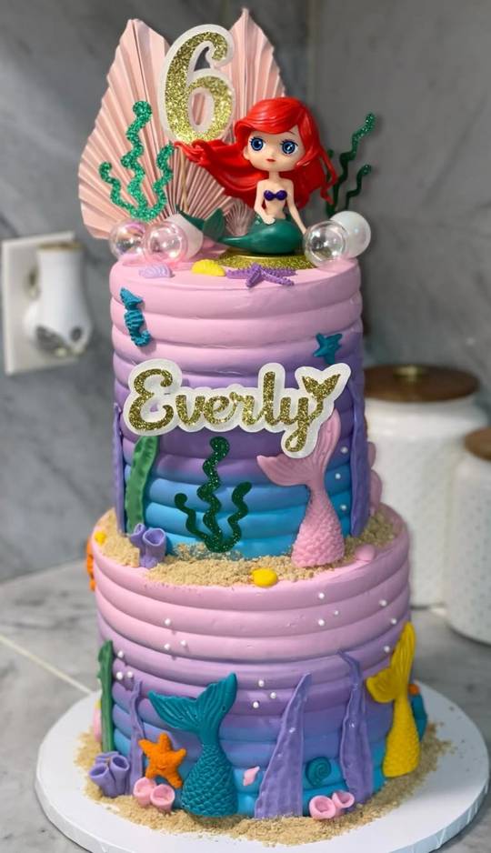 2 Tier - Mermaid Themed Cake