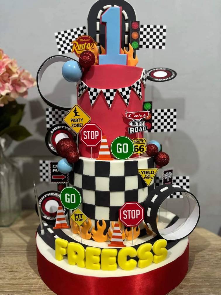 2 Tier - Car Themed Cake