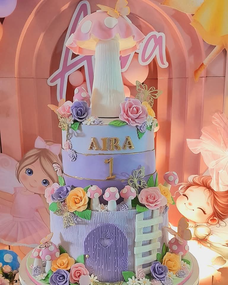2 Tier - Fairy/Enchanted Garden Themed Cake