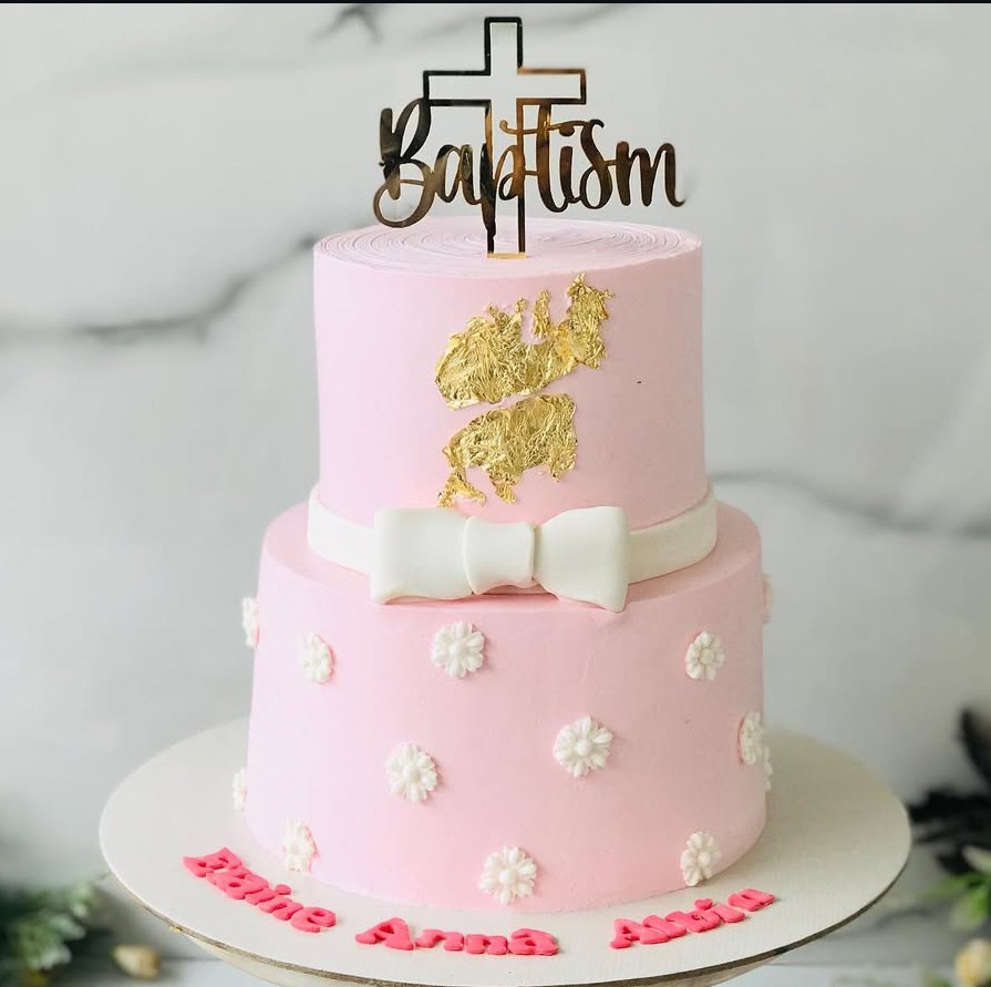 2 Tier - Christening Cake