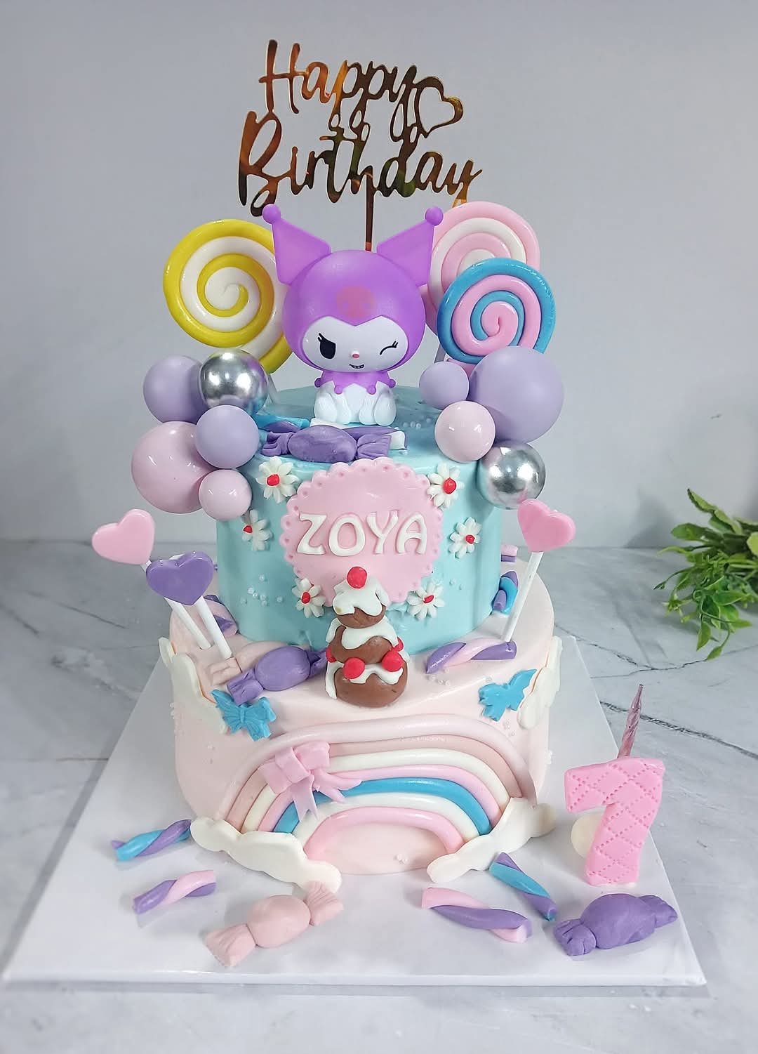 2 Tier - Kuromi Themed Cake